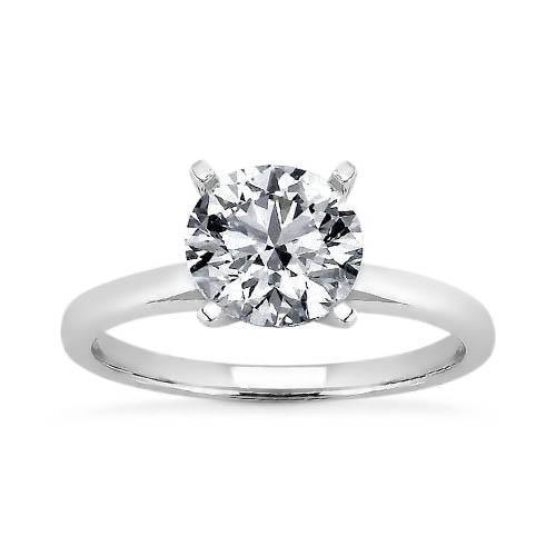 Prong Setting Round Brilliant Diamond Solitaire Ring G Vs1 Solitaire Ring