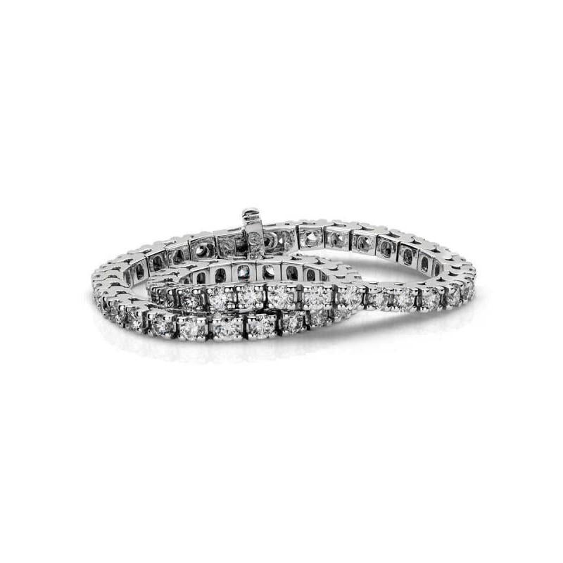 Prong Setting Round Diamond Tennis Bracelet White Gold Jewelry 7.80 Ct Tennis Bracelet