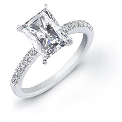 Radiant Cut 2.50 Carats Diamond Engagement Ring White Gold 14K