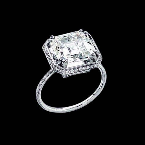 Radiant & Round Diamonds Halo Engagement Ring 2.75 Carats Halo Ring