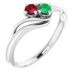 Ring Columbian Green Emerald And Ruby 0.50 Carats Women Jewelry New