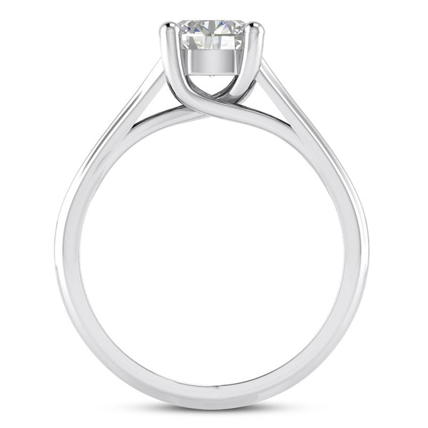 Big Unique Lady’s Solitaire White Gold Diamond Ring 