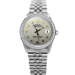 Rolex Date Just Diamond  Arabic Dial Datejust Ss Jubilee Watch QUICK SET