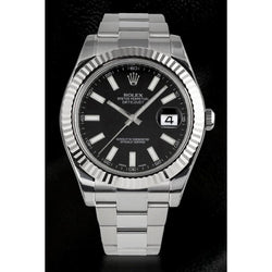 Rolex Datejust Ii 41 Mm Mens Watch Black Dial Ss With 18K White