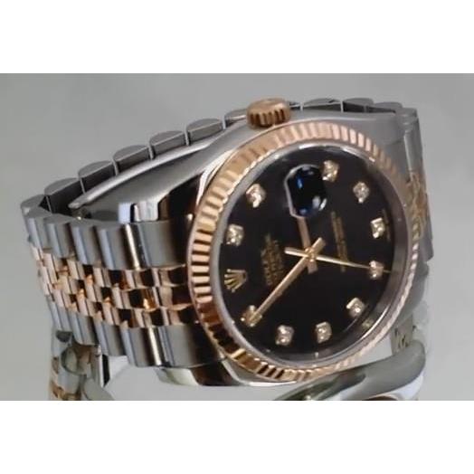 Rolex Datejust Watch Diamond Dial Jubilee Bracelet Steel & Gold Rolex