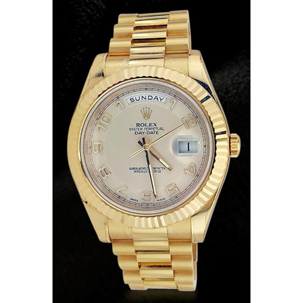 Rolex Day Date Two 41 Mm Gents Watch President Bracelet Yellow Gold Rolex