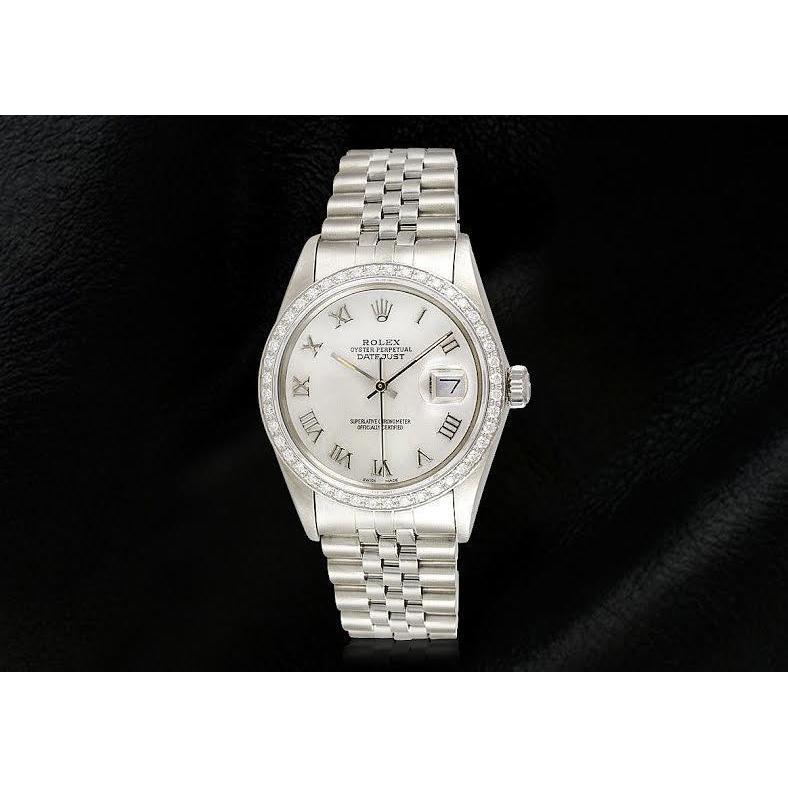 Rolex Dj White Mop Roman Dial Diamond Bezel  Ss Jubilee Bracelet Rolex