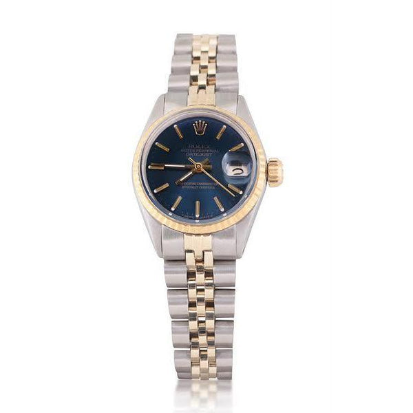 Rolex Ladies Datejust Watch Fluted Bezel Jubilee Bracelet Ss And Gold Watch Bezel