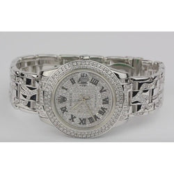 Natural Rolex Pearlmaster 29 Mm Watch 10 Carat Iced Out Custom Diamonds Wg