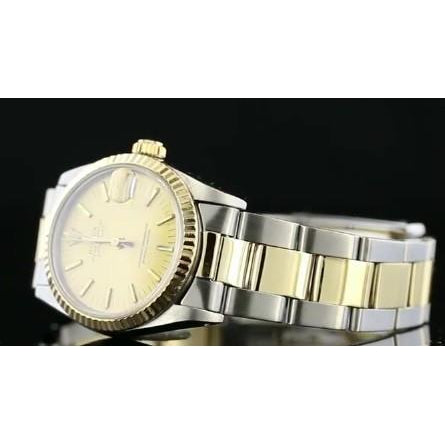 Watch Bezel Rolex Watch Oyster Bracelet Fluted Bezel Gold & Ss Datejust Mid