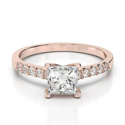 3.20 Carats Sparkling Natural Earth Mined Diamonds Engagement Ring New Rose Gold 14K