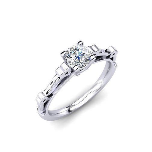 NEw Stylish Black Gold  Princess Cut Sparkling Unique Solitaire White Gold Diamond Anniversary Ring 