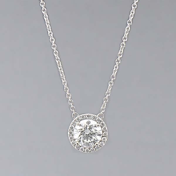 Round Brilliant Cut 2.50 Ct Sparkling Diamonds Pendant Necklace Pendant