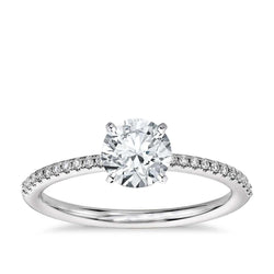 Round Brilliant Cut 2.80 Carats Diamonds Wedding Ring 14K White Gold