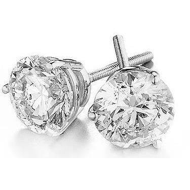 Round Brilliant Cut   High Quality Fancy Sparkling Stud Earrings