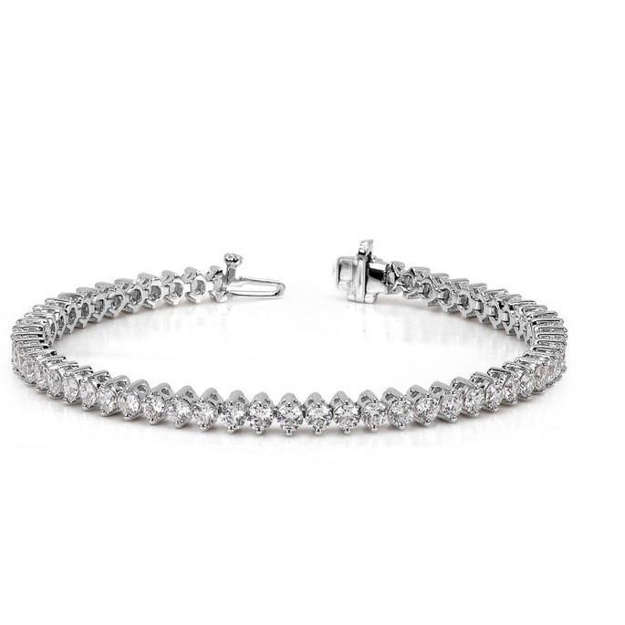 Round Brilliant Cut 7.00 Carats Diamonds Tennis Bracelet White Gold Tennis Bracelet