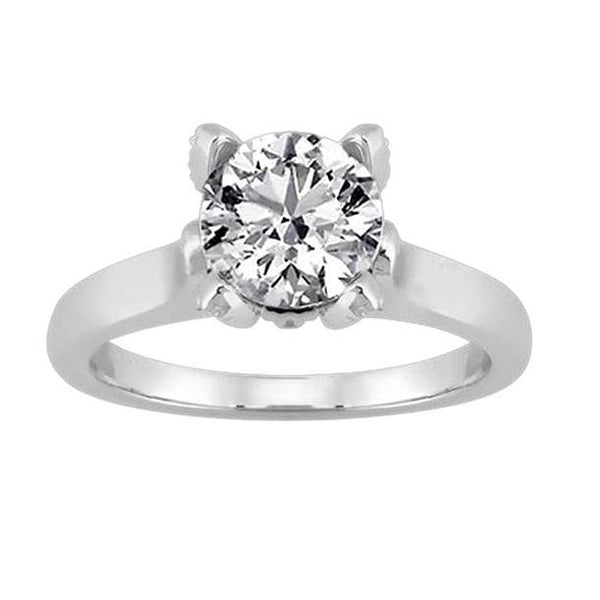 Round Brilliant Diamond Solitaire Ring 2 Carat New Four Prong Solitaire Ring