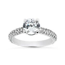 Round Diamond 1.52 Carat Engagement Anniversary Ring White Gold 14K