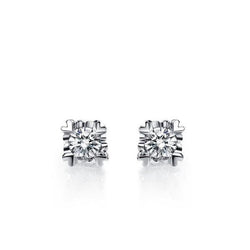 Round Cut 1.50 Carats Diamonds Studs Earrings White Gold 14K