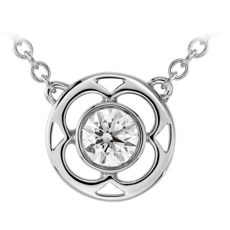 Round Cut 1.50 Ct. Solitaire Diamond Pendant Necklace White Gold 14K Pendant