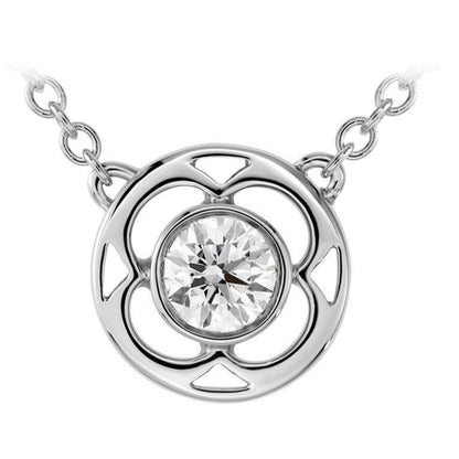 Round Cut 1.50 Ct. Solitaire Diamond Pendant Necklace White Gold 14K Pendant