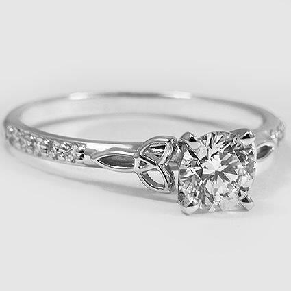 natural round diamond 1.60ct ring front view