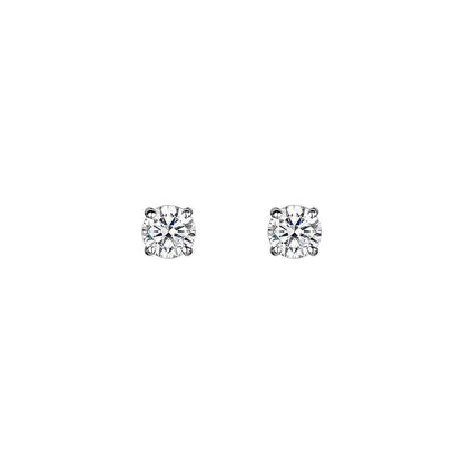 natural round diamond 2.20ct earring front view