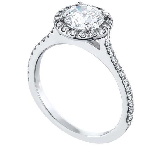 Round Cut 2.65 Ct Sparkling Diamonds Engagement Halo Ring White Gold 14K Halo Ring