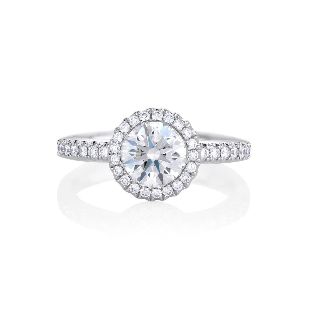 Round Cut 3.30 Carats Diamonds Engagement Ring Halo White Gold 14K Halo Ring