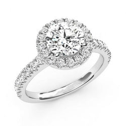 Round Cut 3.50 Ct Diamonds Wedding Halo Ring White