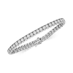 Round Cut 9 Ct Sparkling Lab Grown Diamonds Tennis Bracelet White Gold 14K