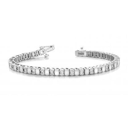 Round Cut 4.50 Ct Gorgeous Diamonds Women Tennis Bracelet White Gold 14K Tennis Bracelet