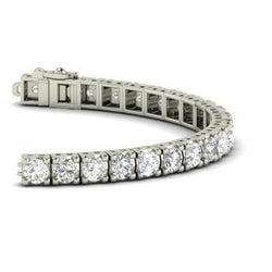 Real  Round Cut Diamond Tennis Bracelet Solid White Gold Jewelry 6 Ct