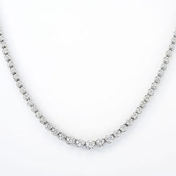 Round Cut Diamond Tennis Necklace White Gold Fine Jewelry 6 Ct