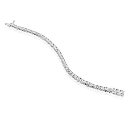 Round Cut Small 2.40 Carats Diamonds Women Tennis Bracelet White Gold Tennis Bracelet
