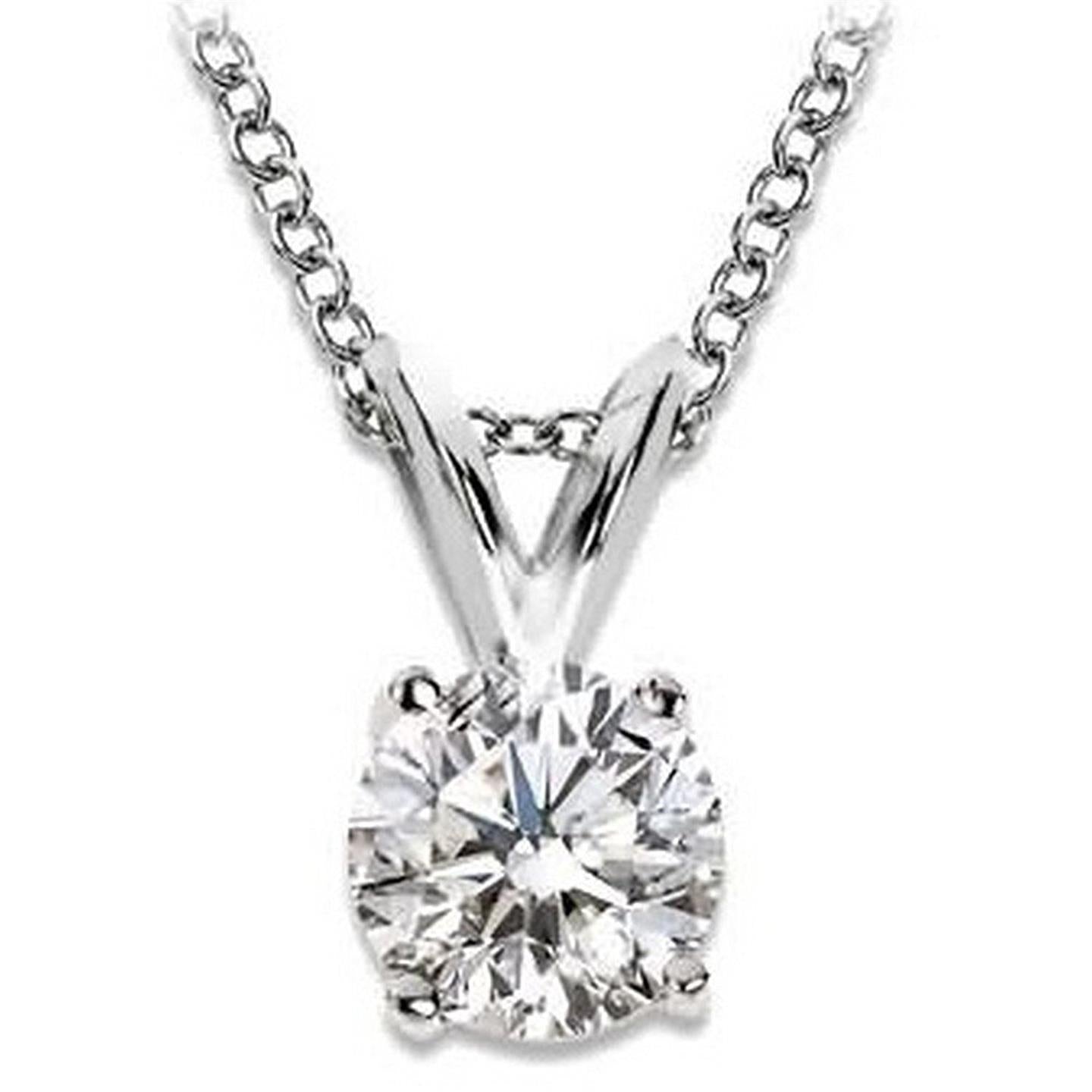 2.75 CT Diamond Halo Pendant Necklace hot White Gold