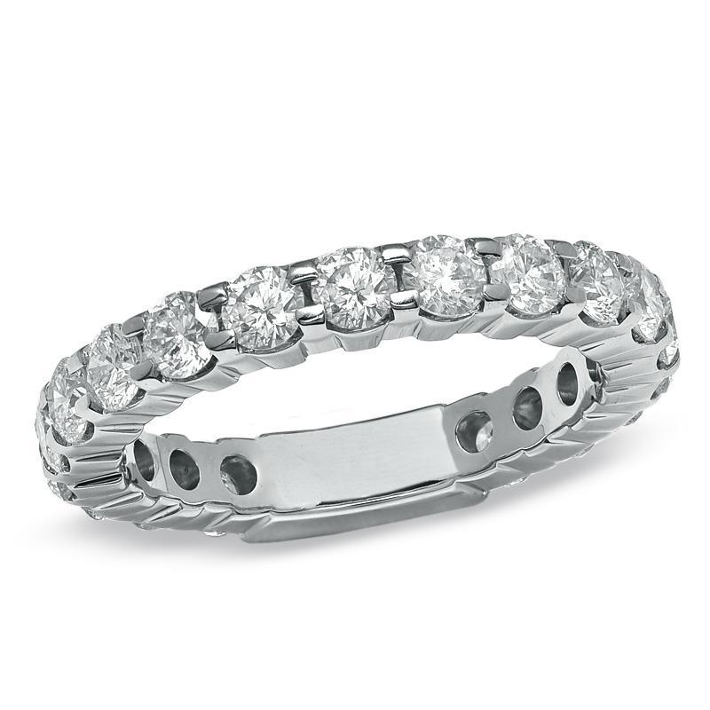 Round Diamond 3 Carats Wedding Band Ring White Gold Jewelry New Eternity Band