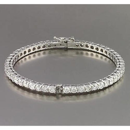 Round Diamond Bangle Prong Set 5 Carats F Vs1 Women Jewelry Bangle