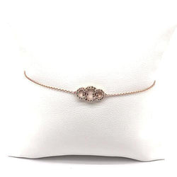 Round Diamond Bracelet 0.30 Rose Gold Jewelry 14K