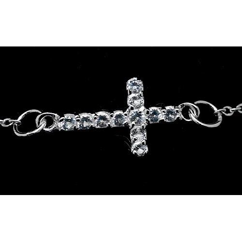 Round Diamond Cross Bracelet 3.30 Carats F Vs1 White Gold Jewelry New Tennis Bracelet
