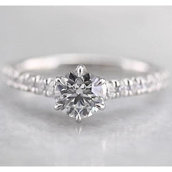 Women Diamond Engagement Ring 1.50 Carats White Gold 14K