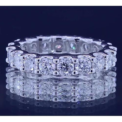 Round Diamond Eternity Band Shared Prong White Gold 14K 2.70 Carats Eternity Band