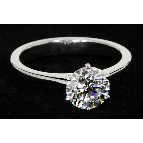 Promise   Antique Lady’s  Style White Elegant Gold Diamond Solitaire Ring with Accents  