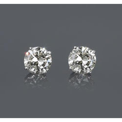 Round Lab Grown Diamond Stud Earring 2 Carats