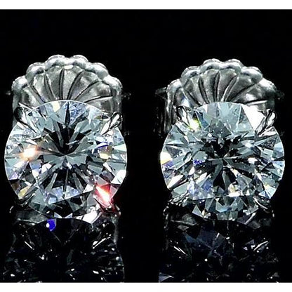 Fancy  Princess Cut High Quality Unique  Stud Earrings White Gold Diamond