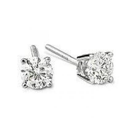 Sparkling Round Diamond Studs Earring  White Gold Jewelry Stud Earrings