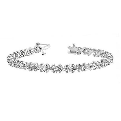 Round Diamond Tennis Bracelet Solid Gold 14K Prong Set 6.60 Carats Tennis Bracelet