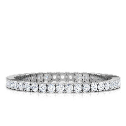 Sparkling Round Lab Grown Diamond Tennis Bracelet White Gold Jewelry 9.75 Ct