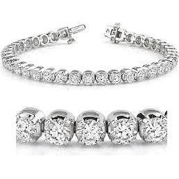 Round Diamond Tennis Bracelet White Gold 14K Women Jewelry 5.75 Ct Tennis Bracelet