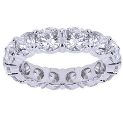 Round Diamond Wedding Band Ring White Gold 14K 7 Carats